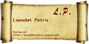 Lepedat Petra névjegykártya
